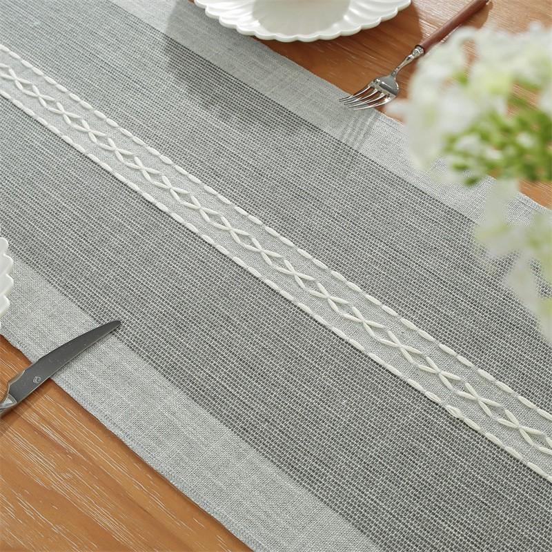 American Vintage Jacquard Table Runner With Handmade Tassels Dining Coffee Entryway Cabinet Decor