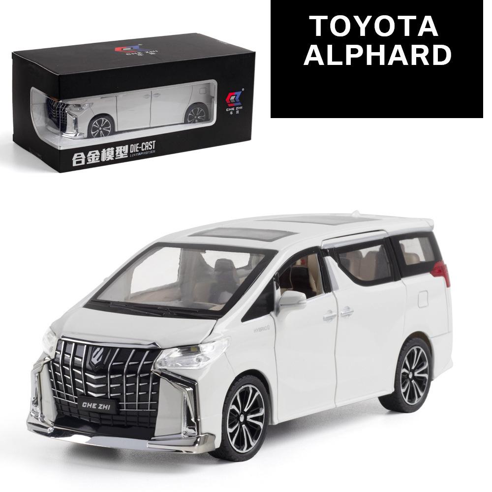1:24 Scale Toyota Alphard MPV Car Model Alloy Car Die Cast Toy Car Model Pull Back Children Toy Collectibles Scale Model Car