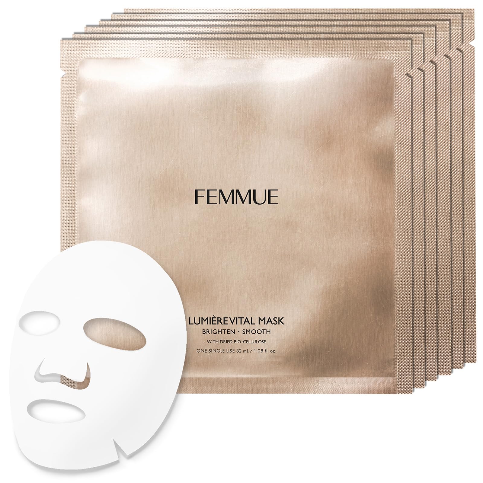 

FEMMUE Lumiere Vital Mask [Intensive Care] Face Pack Face Mask Individually Packaged Brightening, Texture Improvement, Radiance, Pore Care, Vitamin C