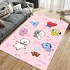 Pink Cartoon Character Carpet with Cute Animals and Candy Pattern Suitable for Use As an Anti-slip for Living Room Bedroom Sofas