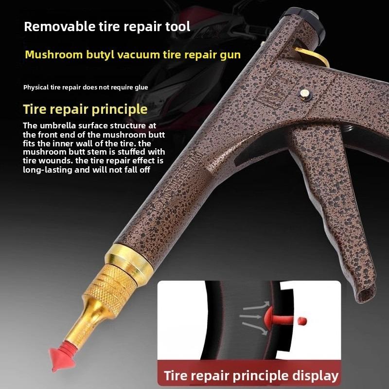 Motorcycle Fast Tire Repair Tools Bike Tire Puncture Mushroom Plug Motorcycle Wheel Vacuum Tyre Repair Kit with Storage Case Set