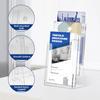 2Pcs Brochure Holder 3 Tiers Clear Acrylic Brochure Display Stand Multifunctional Literature Rack for Wall Mount or Countertop