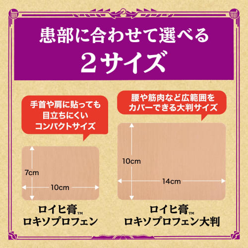 [Category 2 OTC drug] ROIHI Plaster Loxoprofen Large Size