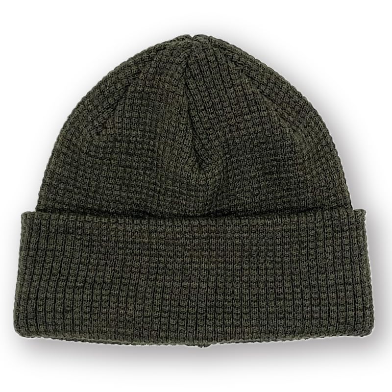 

[yokoami] knit hat merino wool made in Japan Domestic watch beanie ladies men s Cold protection (Wool/Military)