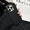 Simple high-grade solid color leather, suitable for iPhone16Pro max Apple 15 mobile phone case 12/13 soft case electroplating