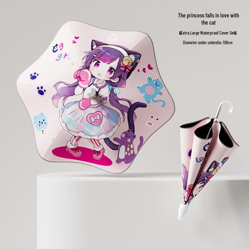 Children's UV Protection Umbrella: Long Handle, Rain or Shine, Reinforced & Enlarged for Elementary Students, Boys & Girls