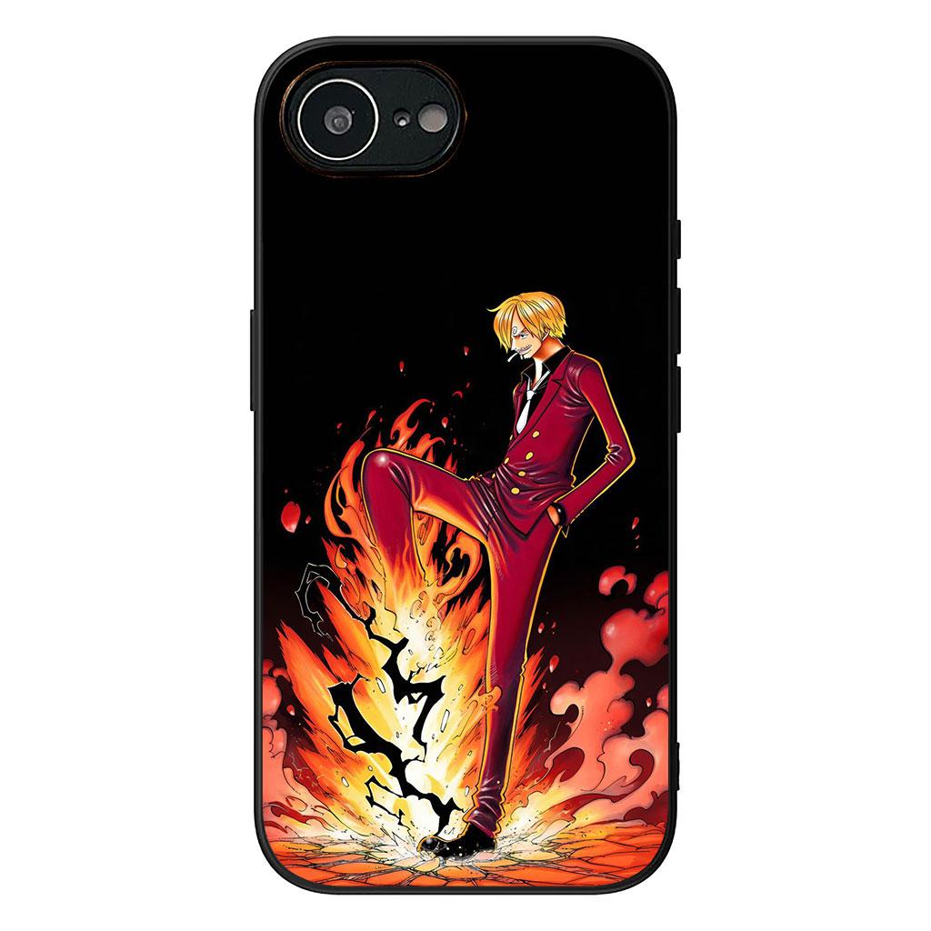 For Samsung Galaxy A25 A37 A57 A12 A14 A41 A50 A51 A70 A71 A72 A21S A04 M15 Note 20 9 8 10 Case Cartoon Luffy Sanji One Piece