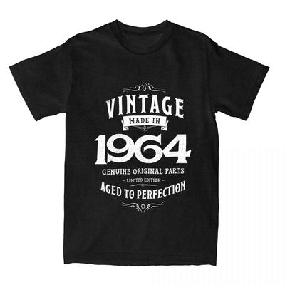 Birthday 1964 60th Grandma Grandpa Gift Merch Shirt for Men Women Aged 60 Funny Pure Cotton New Arrival Tees