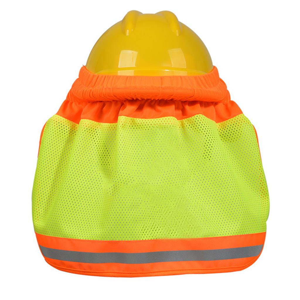 Skyddshjälm Solskydd med Nackskydd Bred Brätte Nackskydd Solskydd för Skyddshjälm Hopfällbar Hög Synlighet Nätvisir