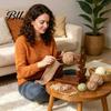 Embroidery Thread Organizer Rotatable Wooden Yarn Rack, Easy Assembly Ball Dispenser, Spinner Smooth Rotation Spool Stand for Crafting Projects