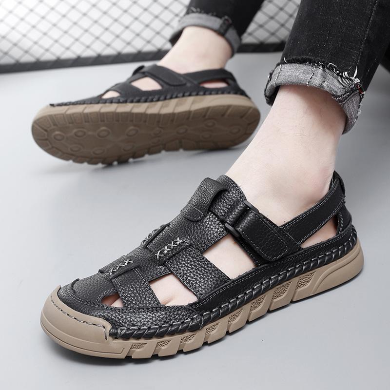 Fashion Men's Summer Roman Sandals Comfortable Work Shoes Platform Hollow Breathable Platform Outdoor Walking Shoes Hot Selling 38-46