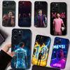 Fußballstar M-Messi Handyhülle Für iPhone 17,16,15,14,13,12,11 Plus,Pro Max,XS,Weiche Schwarze Hülle