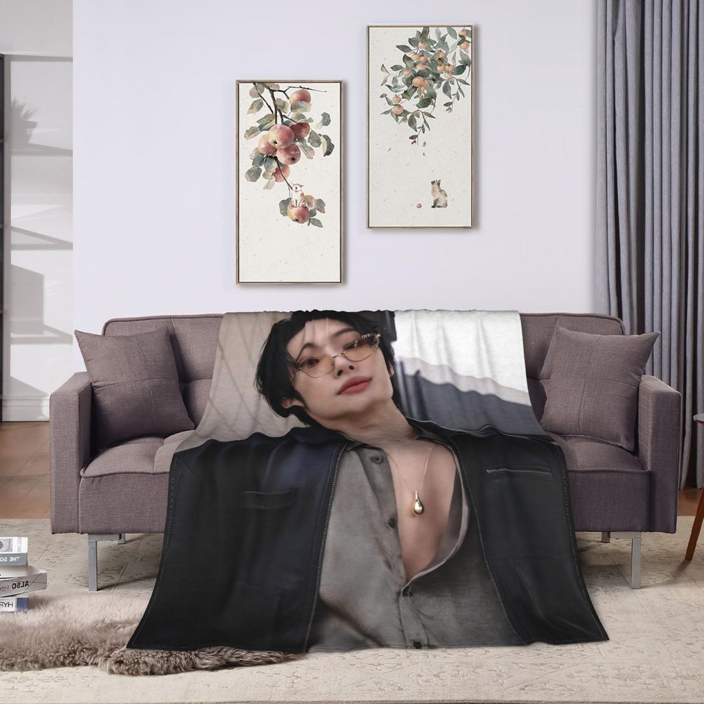 Mingi Kpop Ateez BandDecke Qualität Super Warm Überwurfdecke Winter Kinderzimmer Druck Bettbezug
