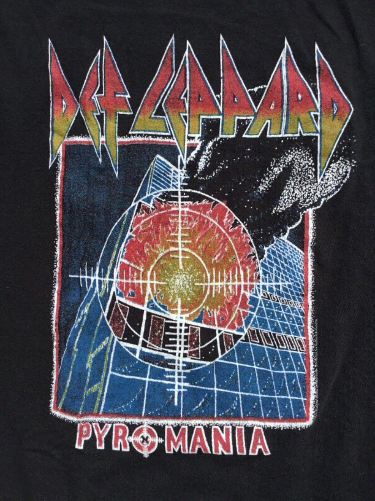 Def Leppard PYROMANIA Черная Унисекс Все размеры Футболка A490 L