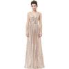 Women's Sequined Bridesmaid Dress Sleeveless Extra Long Evening Dress Prom Dress Gala Welcome Dress Women
