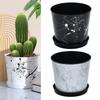 Yousheng Small 6 Inch Planter for Indoor Plants Plastic Flower Pot with Drainage Hole And Saucer for Orchids Violets