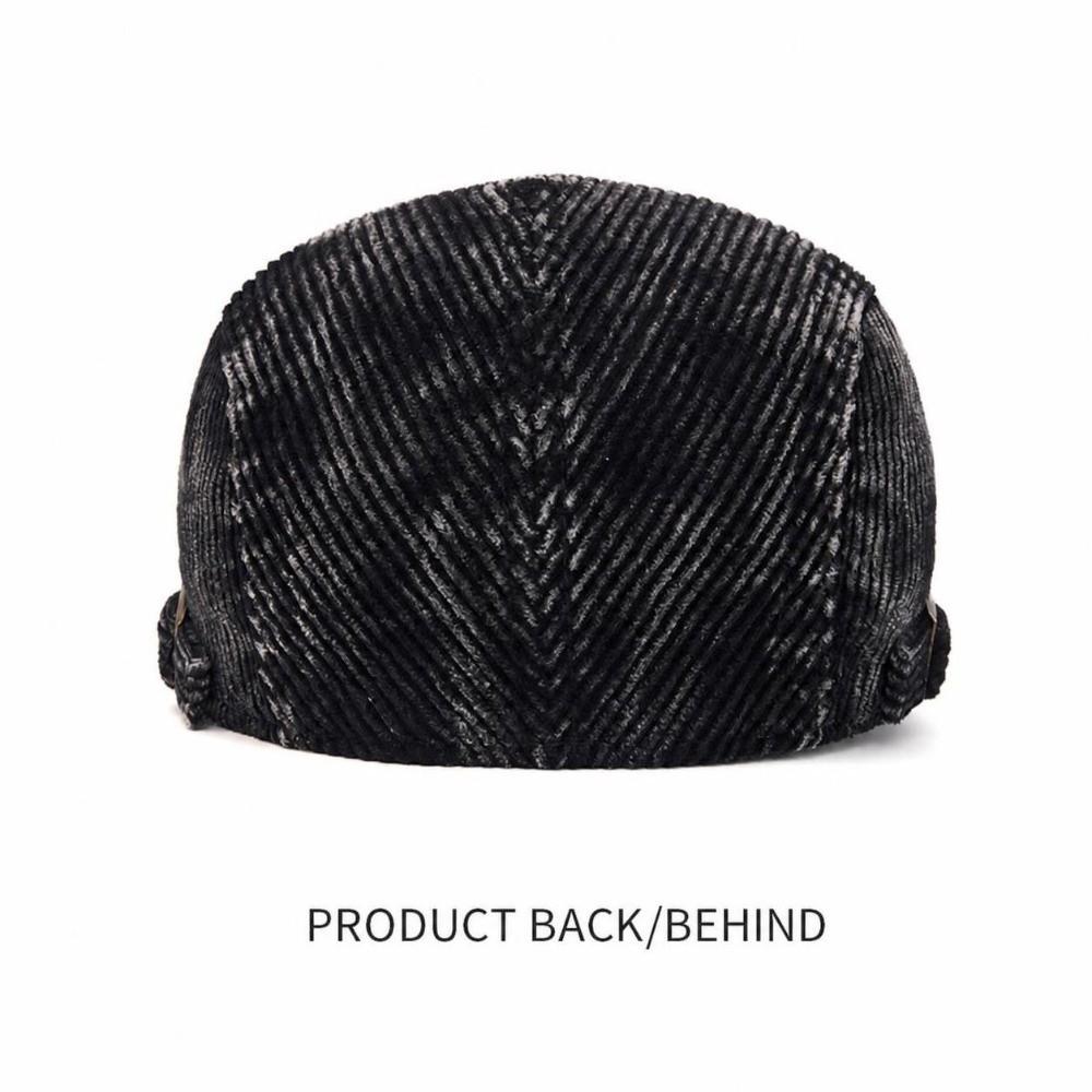 Adjustable Corduroy Flat Cap British Style Driving Cap Vintage Gatsby Beret Cap  Driving Use