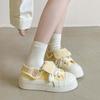 New thick-soled breathable canvas shoes in autumn, thin casual board shoes