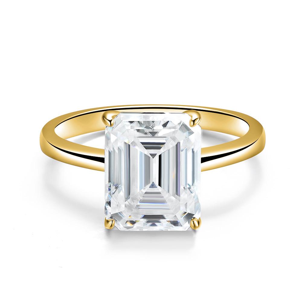 1-4CT Radiant Cut Moissanite Engagement Ring GRA Certified   CopperSolitaire Diamond Wedding Bands for Women Jewelry