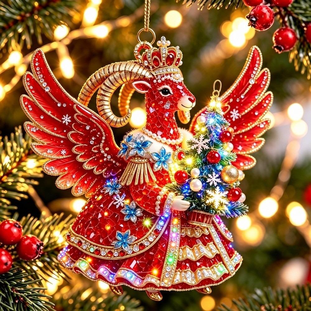 Acrylic Acrylic Pendant Lightweight Christmas Tree Ornament  Christmas New Year Decoration