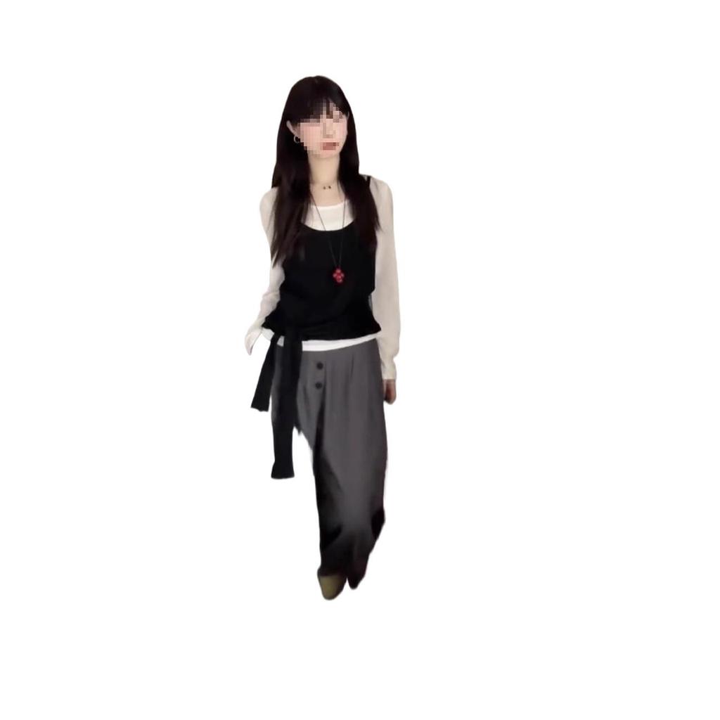 Korean-Style Layered Long-Sleeve Two-Piece Women's Slim Fit Autumn T-Shirt