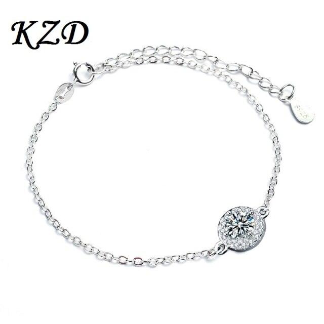 

S925 стерлингового серебра браслет ювелирные изделия женская мода муассанит открытый браслет для девушки подарок 24cm белый