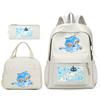 Kpop Anime Cartoon Printed Children'S School Bag Set Primary And Secondary School Student Pencil Bag College Meal Bag