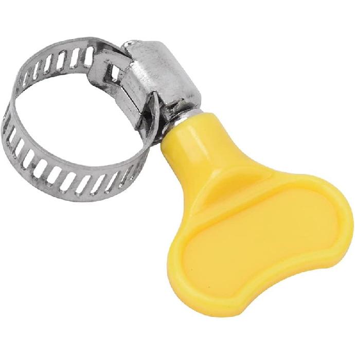 10 шт. Хомуты для шлангов из нержавеющей стали, Регулируемые хомуты для шлангов из нержавеющей стали с пластиковой ручкой под ключ, Хомуты для труб, Червячные хомуты, Идеально для сантехники