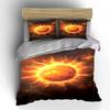 Fiery sun with flames. Bedding sets Duvet cover sets Duvet covers Pillowcases(1 * Duvet Cover 2 * Pillowcases without duvet insert)