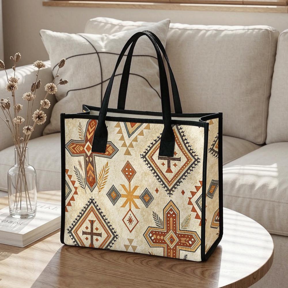 Bohemian Tribal Pattern Tote Bag Fashion Shoulder Bag For Daily Use