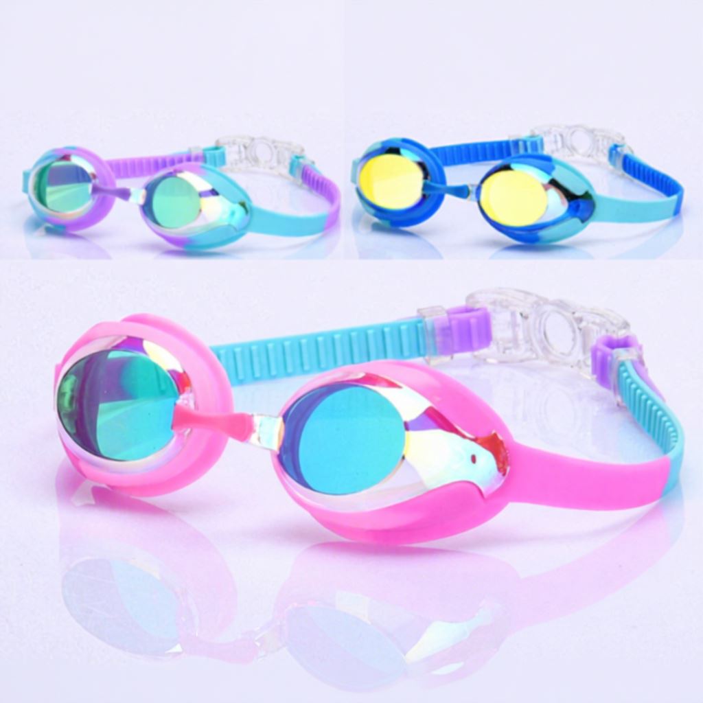 Children's Silicone Swimming Goggles PC Lens Lightweight Waterproof Anti-Fog Leakproof Design Custom Logo Anti-UV Clear Vision