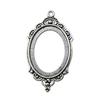 Oval Bezel Pendant Setting With Bail Fit 18x25mm Cabochon Blank Bases Tray