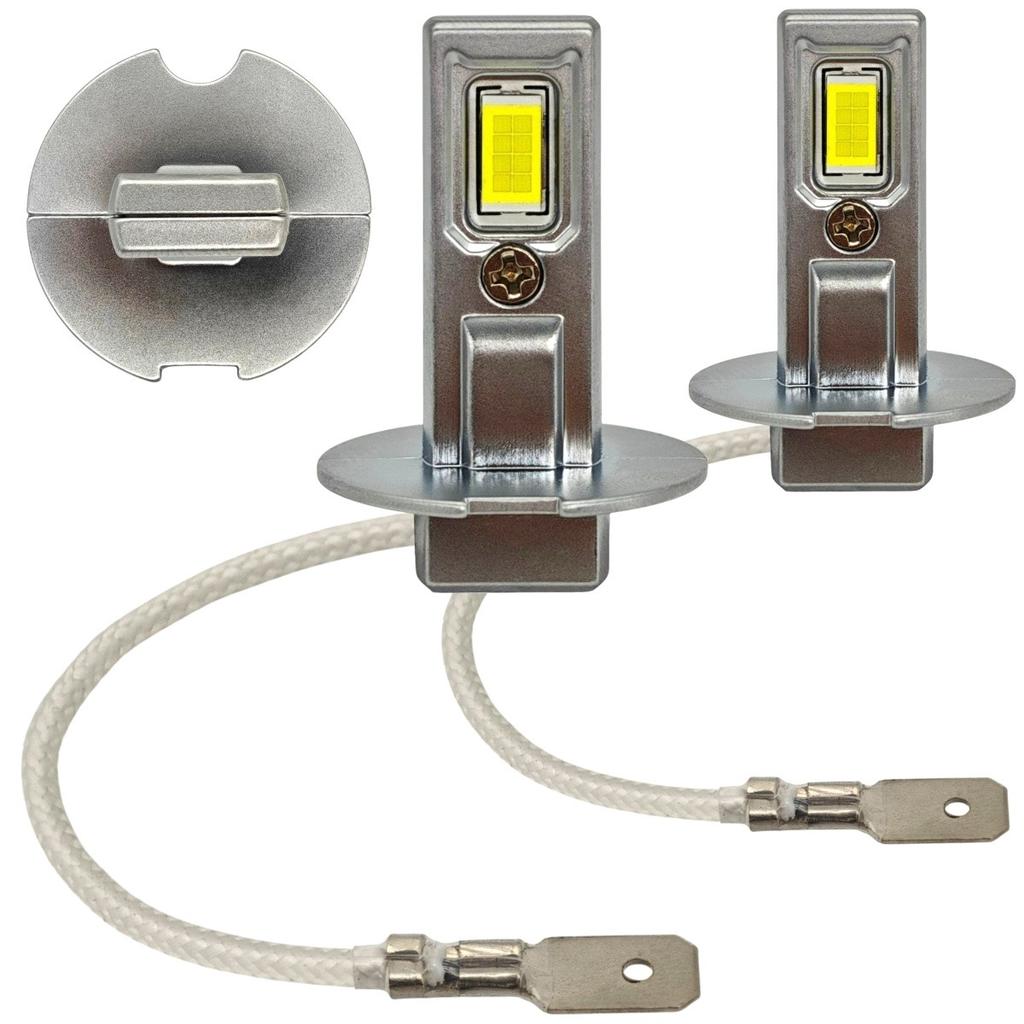2 piezas H3 LED bombilla 9V-16V CANBUS 4000lm blanca potente