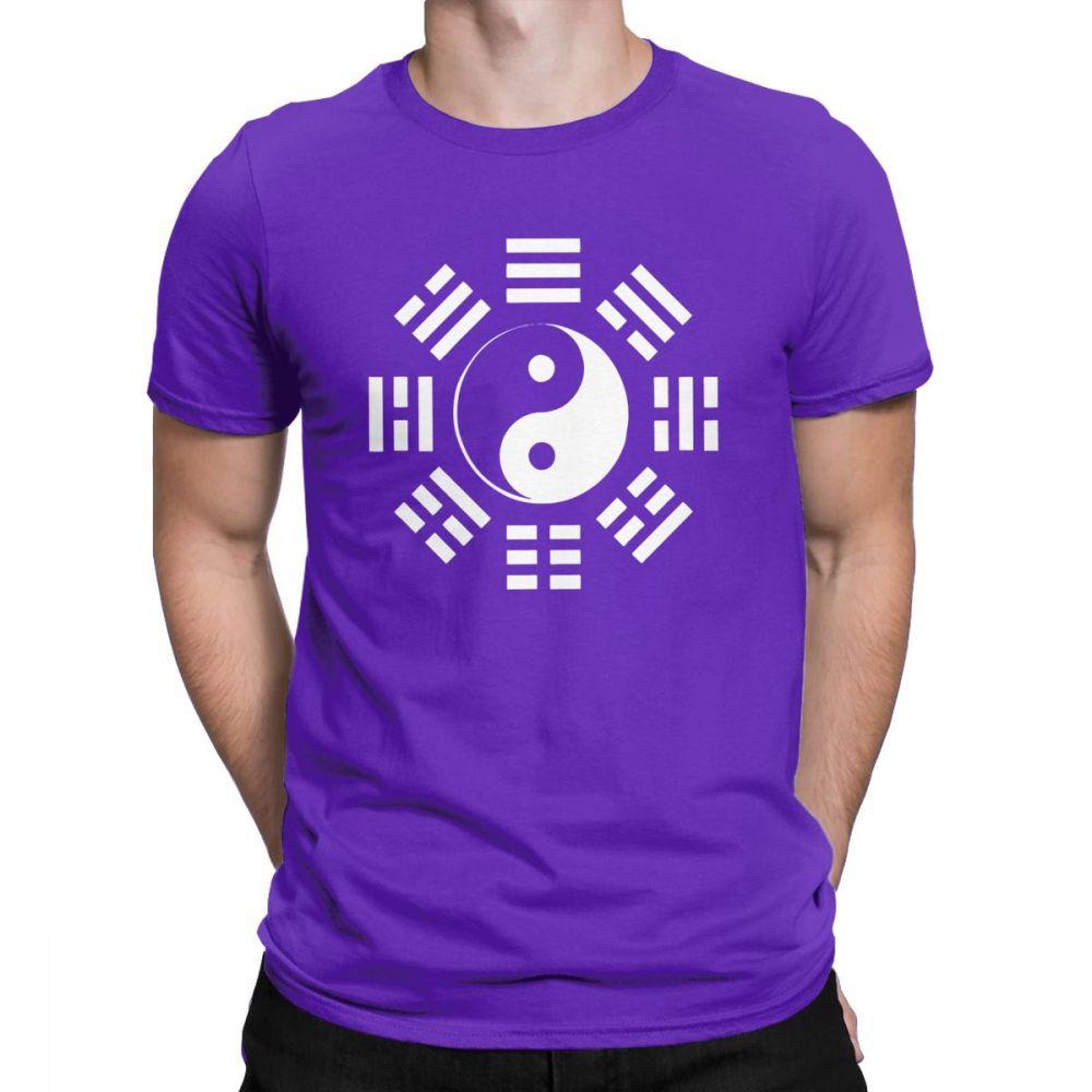 Men Yin Yang Tshirt Ching Kungfu Art Chinese T Shirt Tai Chi 100 Cotton Clothing Awesome Short Sleeve Tees Best Gift TShirt