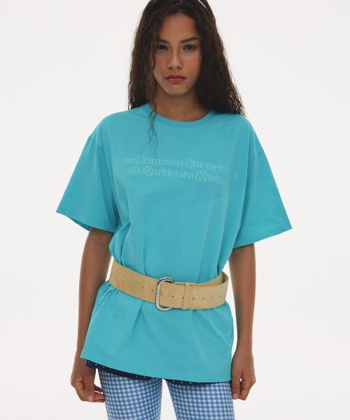 Hata Signature Graphic T-Shirt_Turquoise Blue