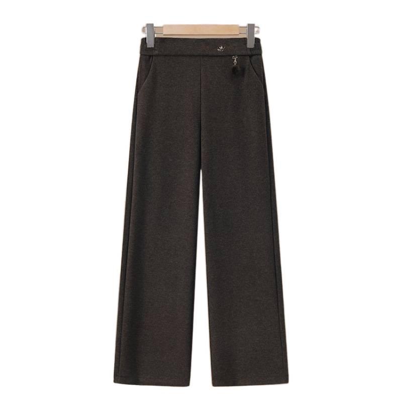 2026 Spring Stylish High-Waisted Straight-Leg Pants for Middle-Aged Women: Versatile Casual Pants for Spring & Autumn