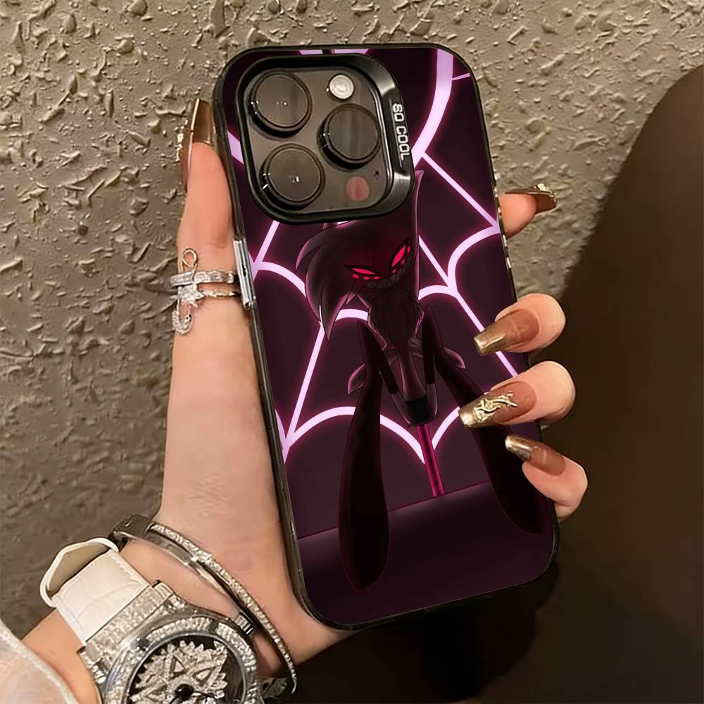 H-hazbin hotel ангел пыль Чехол для телефона для iPhone 17,16,15,14,13,12,11 Plus,Pro Max,XS,Разноцветный Серебряный чехол для телефона Funda Cover iPhone12