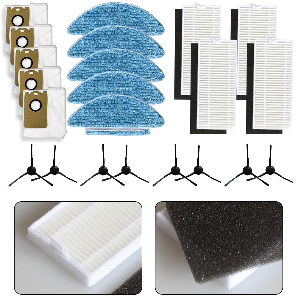 Für Medion X20 SW+ / MD 11415 Für Medion Für X21 SW+ / MD 11500 Filter Wischmopp Tuch Seitenbürsten-Set Staubsaugerzubehör