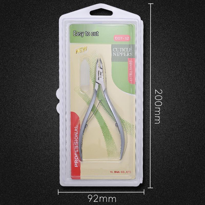 Easy Cut D07-12 Cuticle Nipper with Small Blade & Frosted Handle - Sharp Manicurist Tool