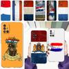 Phone Case For Samsung A15 A13 A35 A55 A51 A71 A41 A31 A21S A03S A05 A17 A23 A25 A33 A53 A73 5G A07 4G Clear Cover Dutch Flag