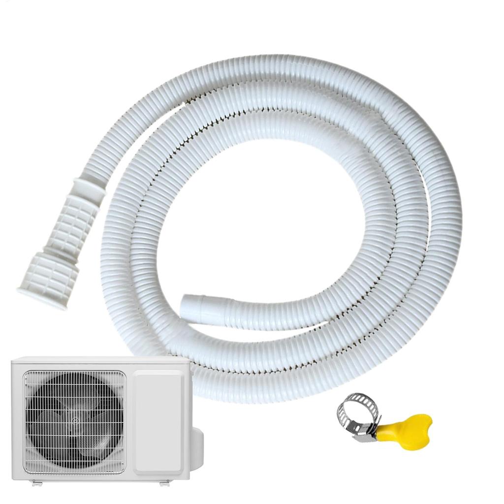 2/3/5m*2.5cm Air Conditioner Drain Hose Flexible Drain Hose With Clip Cuttable Rubber Adapter Dehumidifier Drain Hose