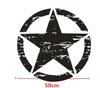 50x50cm Black Army Star Car Vinyl Decal Waterproof Self-adhesive Sticker