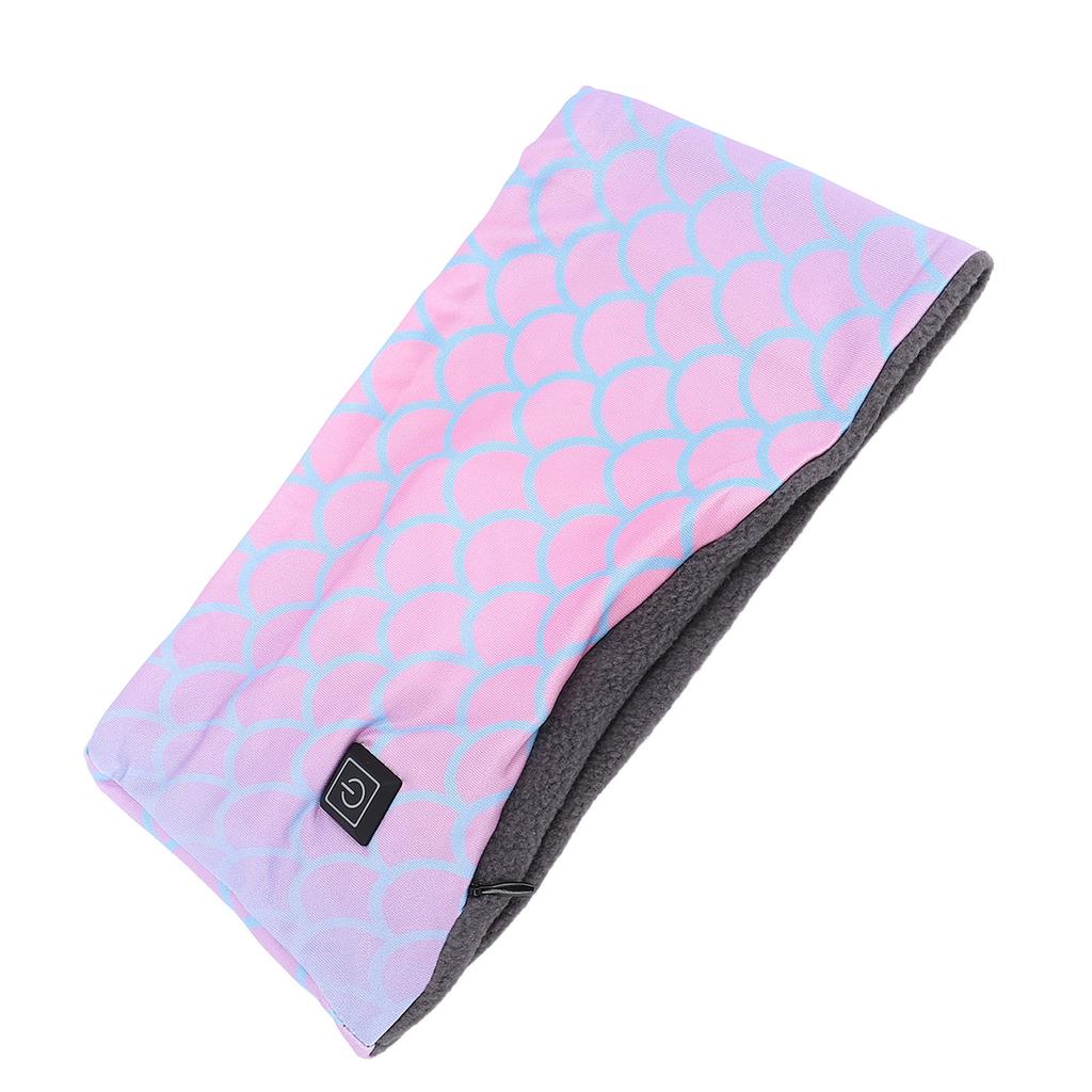 Heated Scarf Women Men Electric Heating USB Powered Neck Warmer for Winter Outdoor Cycling Pink