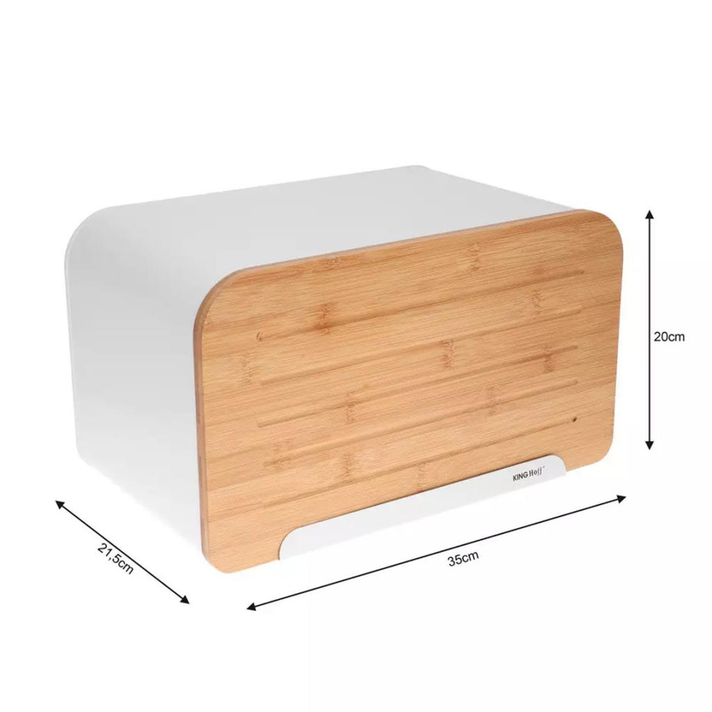 KINGHOFF KH-1072 WHITE BREAD BOX WITH BOARD