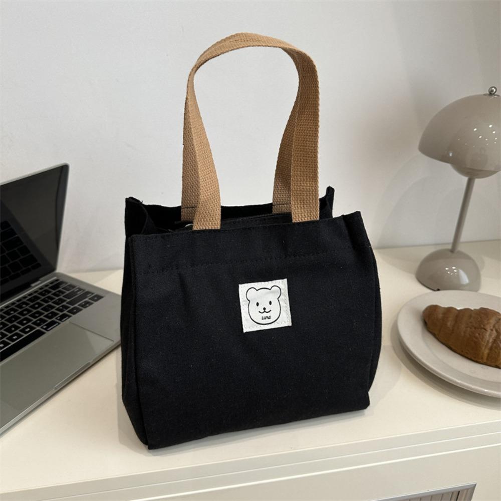 Casual Large Capacity Box Lunch Bag Insulated Versatile Tote Bag Commuting Bag Office Workers
