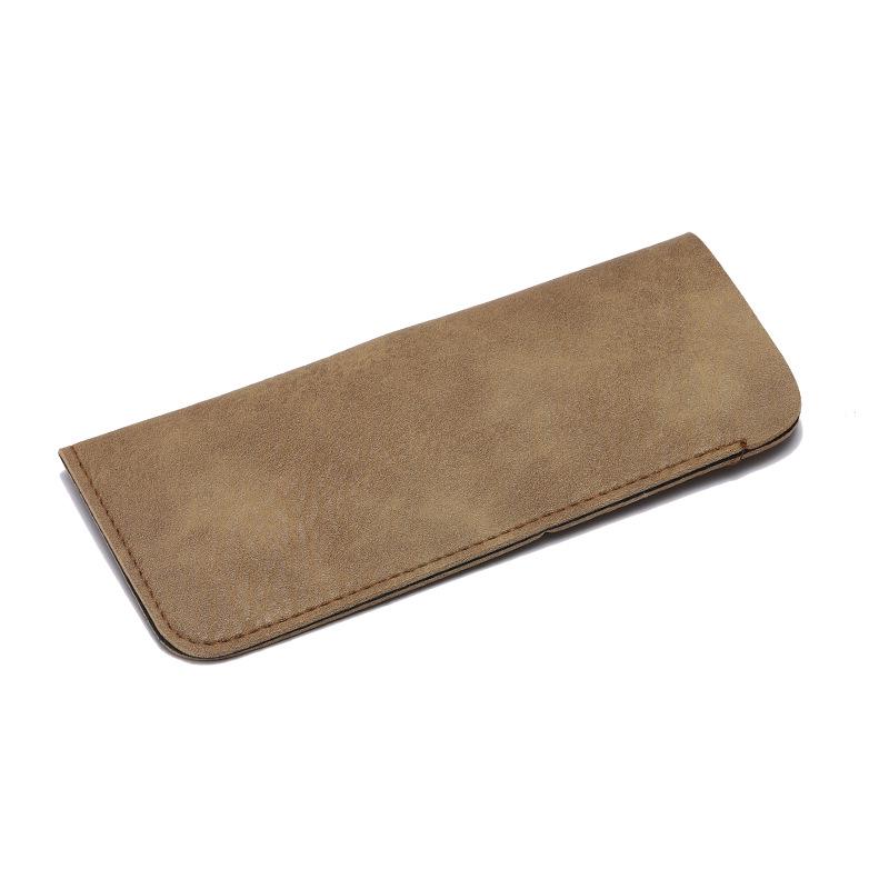 Hot Selling Soft Leather Waterproof Reading Glasses Pouch