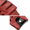 100% Genuine Leather Half-Finger Gloves for Men, Made from Genuine Sheepskin, Red/Brown/Blue, for Driving and Riding,
