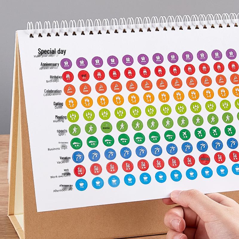2026 Year of the Horse Simple Style Desk Calendar with Custom Logo and Memo Function