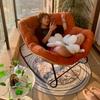 “Nordic Light Luxury Bird's Nest Rattan Rocking Chair for Living Room or Balcony – Extra Large for Adults”