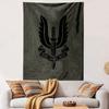 Who Dares Wins SAS Emblem Tapestry Wall Hanging, Special Forces Badge Art, Military Wall Decor for Bedroom Living Room Man Cave